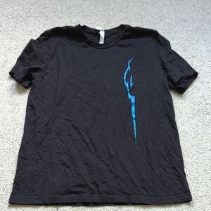 Black T-Shirt with Blue Graphic